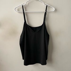Black knit flowy tank top